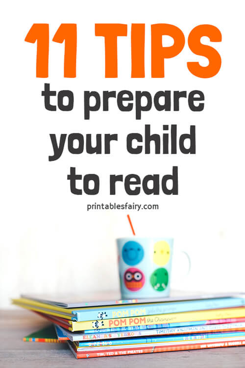 11 Tips to prepare your child to read. Children's books on a table