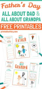 All About My Dad (Free Printables) - The Printables Fairy