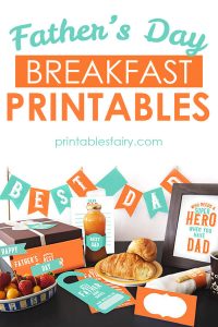 Father's Day Breakfast in Bed Kit - The Printables Fairy