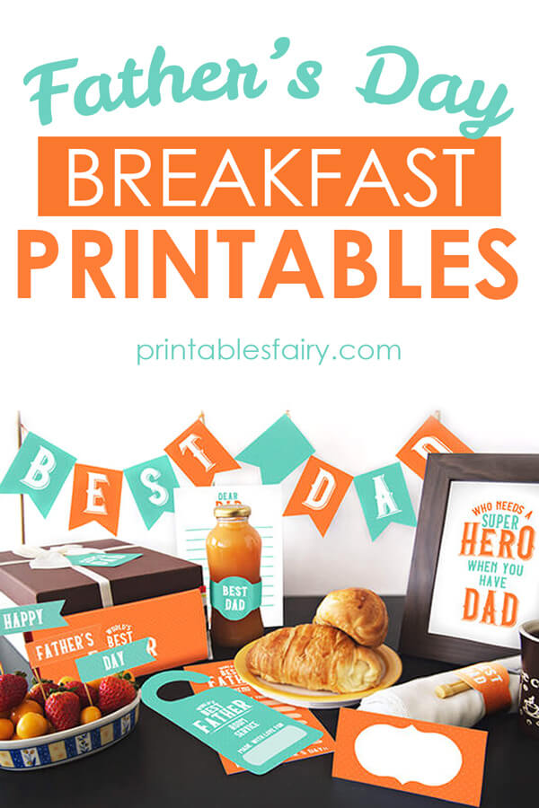 Father's Day Printable Breakfast Kit