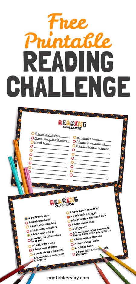 Reading Challenge For Kids The Printables Fairy