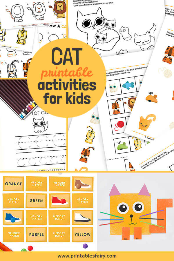 Check these 5 Cat Printable Activities For Kids