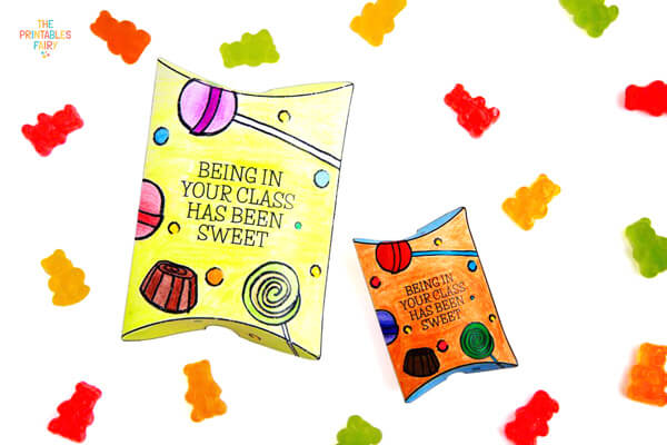 Boxes filled with gummy bears