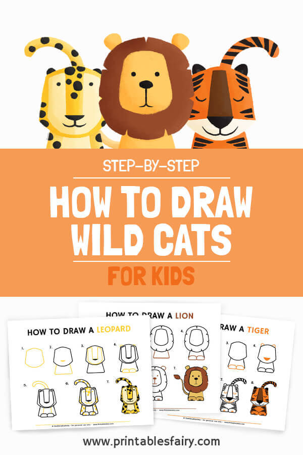 How to draw cats, lions, tigers and leopards with this easy step-by-step tutorial