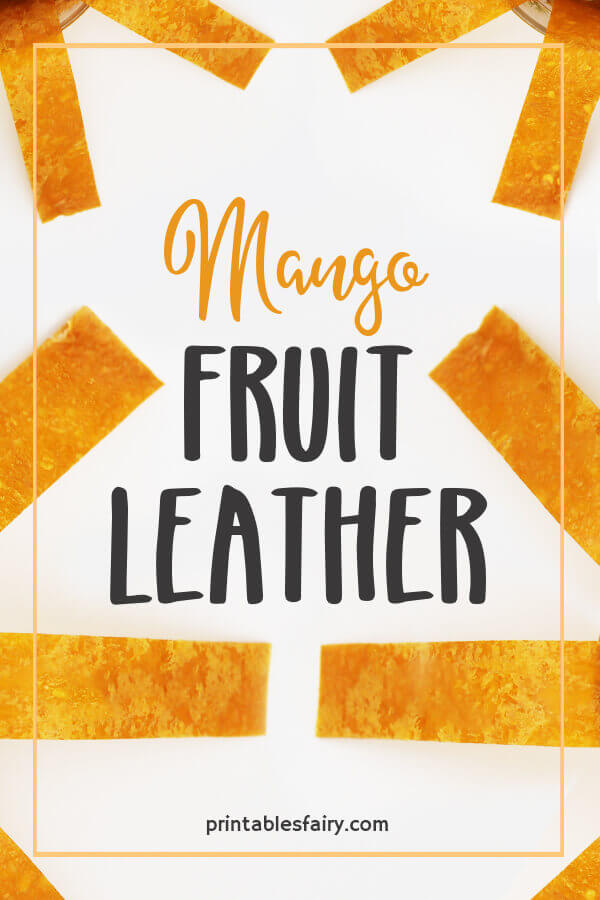 Mango Fruit Leather on a white table