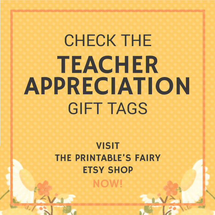 Teacher Appreciation Gift Tags at The Printables' Fairy Shop
