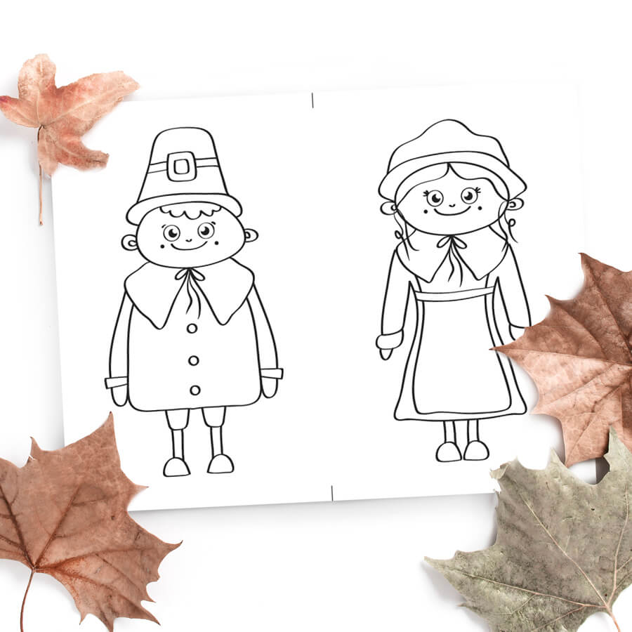 Pilgrims Coloring Pages