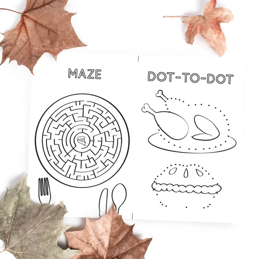 Thanksgiving Maze & Dot-to-dot