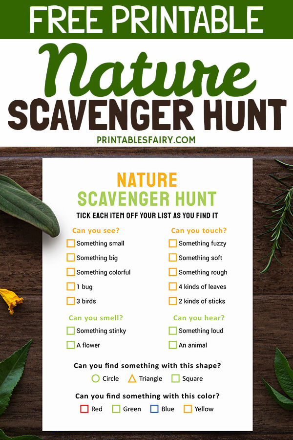 Free Printable Nature Scavenger Hunt