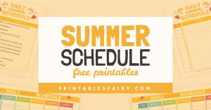 Free Printable Summer Schedule