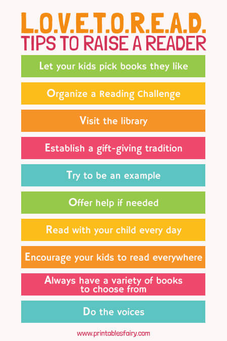 L.O.V.E.T.O.R.E.A.D. tips to raise a reader