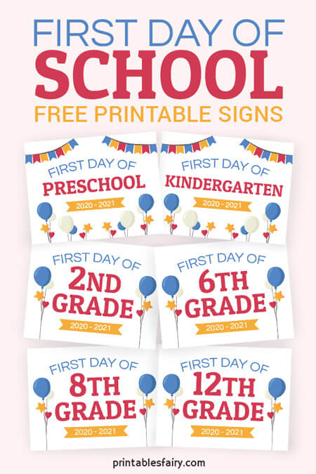 First Day of 12th Grade Sign Printable