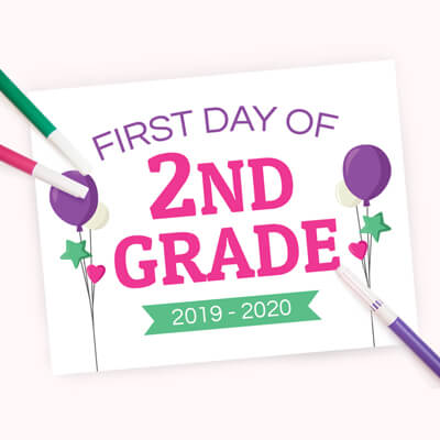 First Day of School Sign for Girls