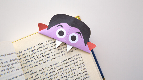 Vampire Bookmark on a book