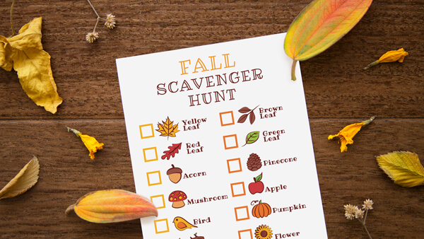 Printable Autumn Scavenger Hunt