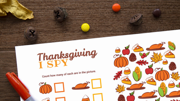Thanksgiving I Spy Game