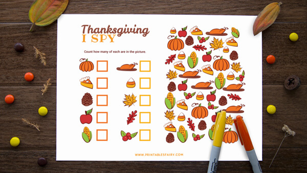 Printable I Spy Thanksgiving