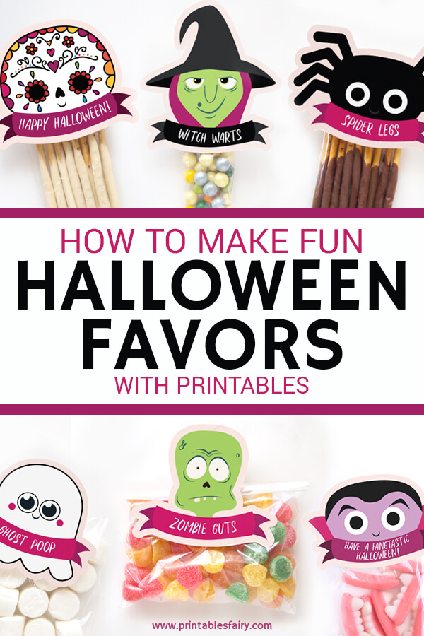 Halloween Favors With Printables