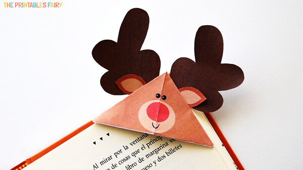 41 Easy Christmas Paper Crafts to Make for the Holidays: Reindeer Bookmark