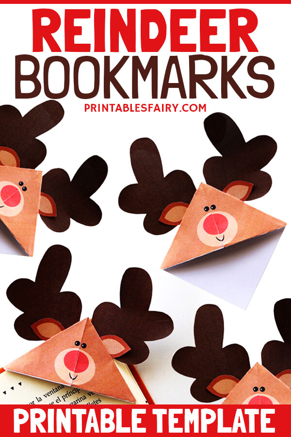 Printable Reindeer Corner Bookmarks