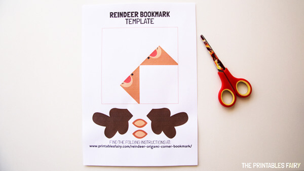 Reindeer Bookmark Template