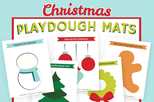 Free Printable Christmas Playdough Mats