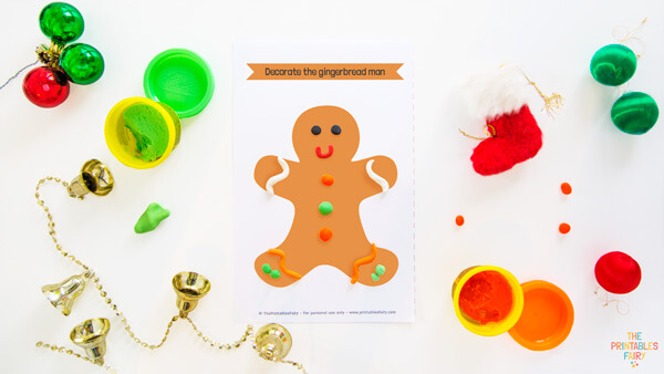 Gingerbread Man Play Dough Mat