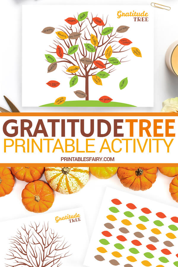 Gratitude Tree - Thanksgiving Activity for Kids - The Printables Fairy
