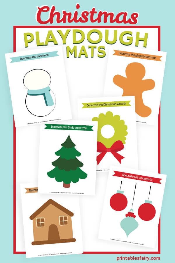 Printable Christmas Playdough Mats