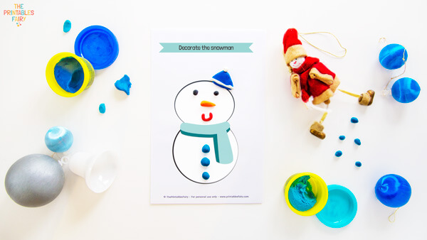 Snowman Play Dough Mat