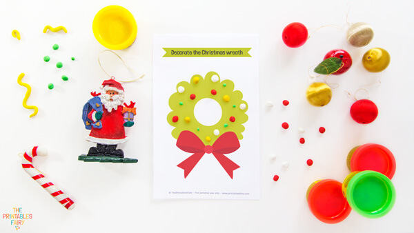 Wreath Play Dough Mat