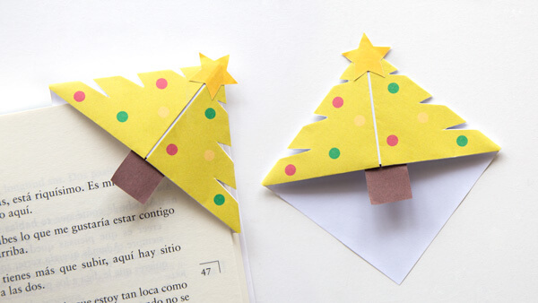 Christmas Tree Corner Bookmarks Origami For Kids The