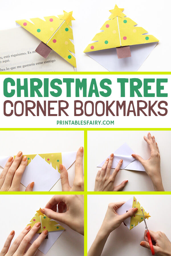 Origami Christmas Tree Bookmarks