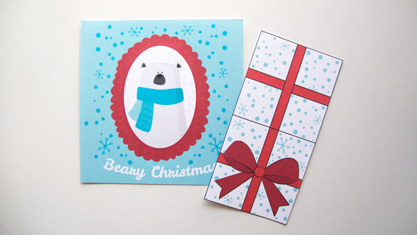 Print and cut the card template