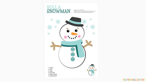 Printable Build a snowman game