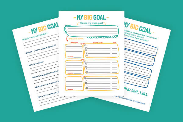 Goal Setting Printable Worksheets for Kids and Adults