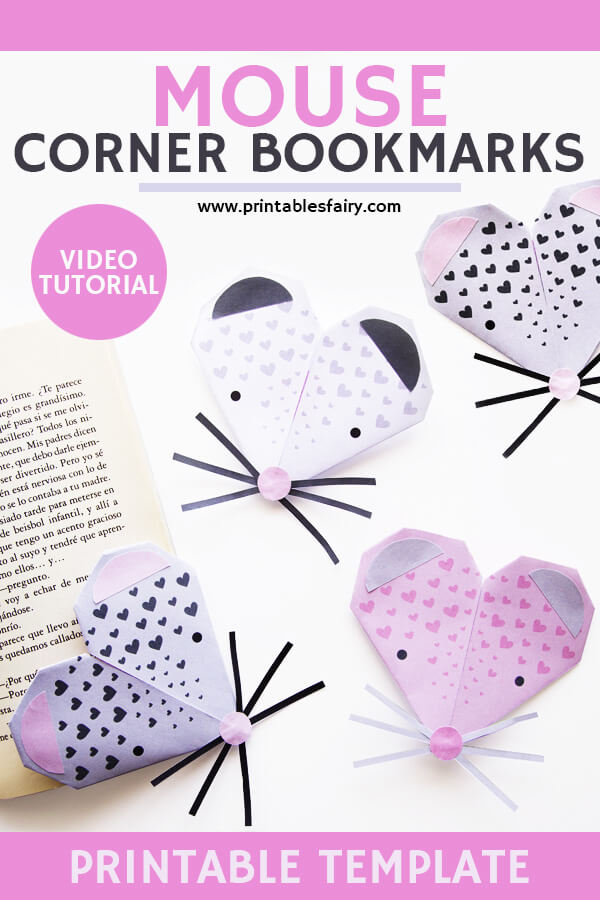 Mouse Corner Bookmark Templates