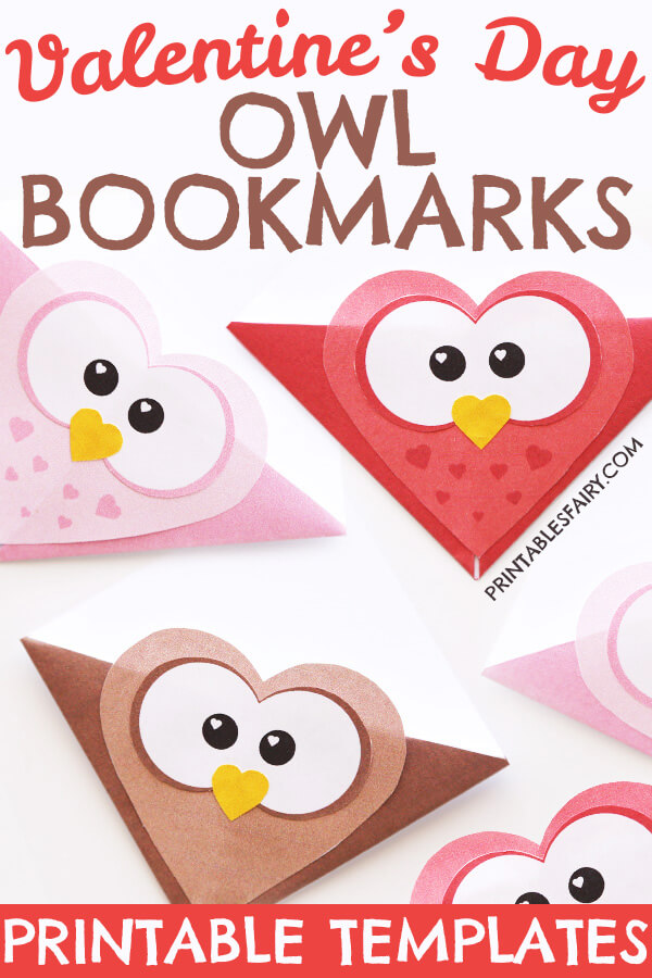 Valentine's Day Owl Bookmarks