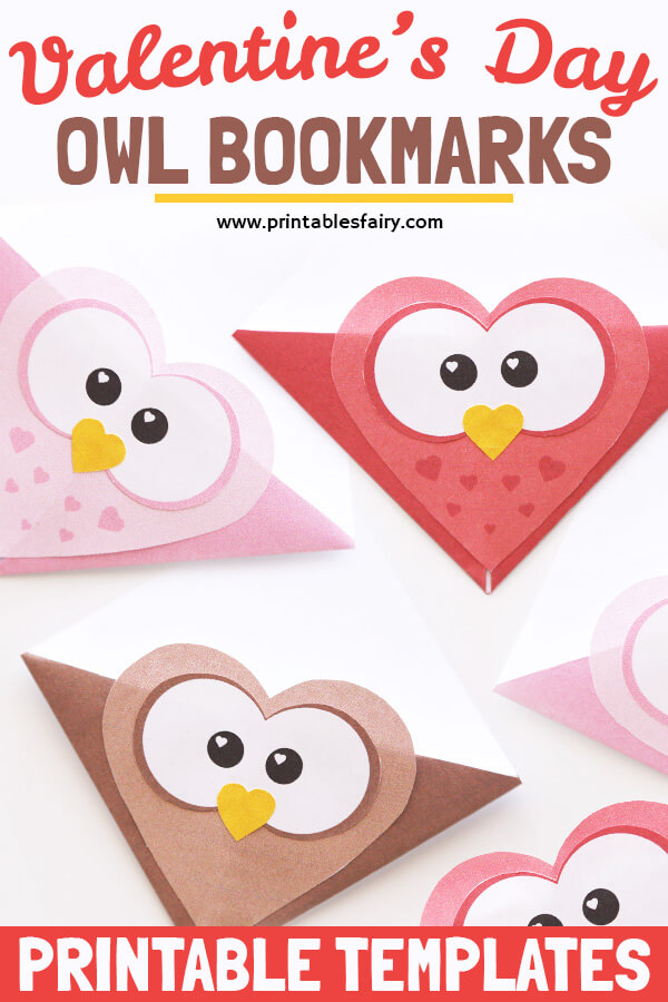 Valentine's Day Owl Bookmarks