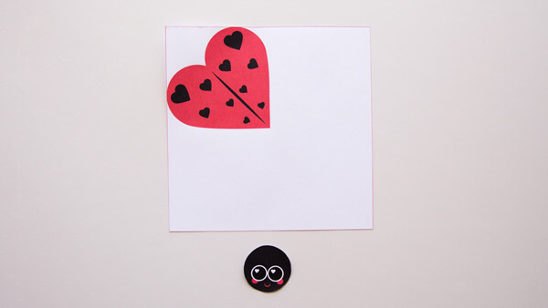 Printed and cut ladybug bookmark template