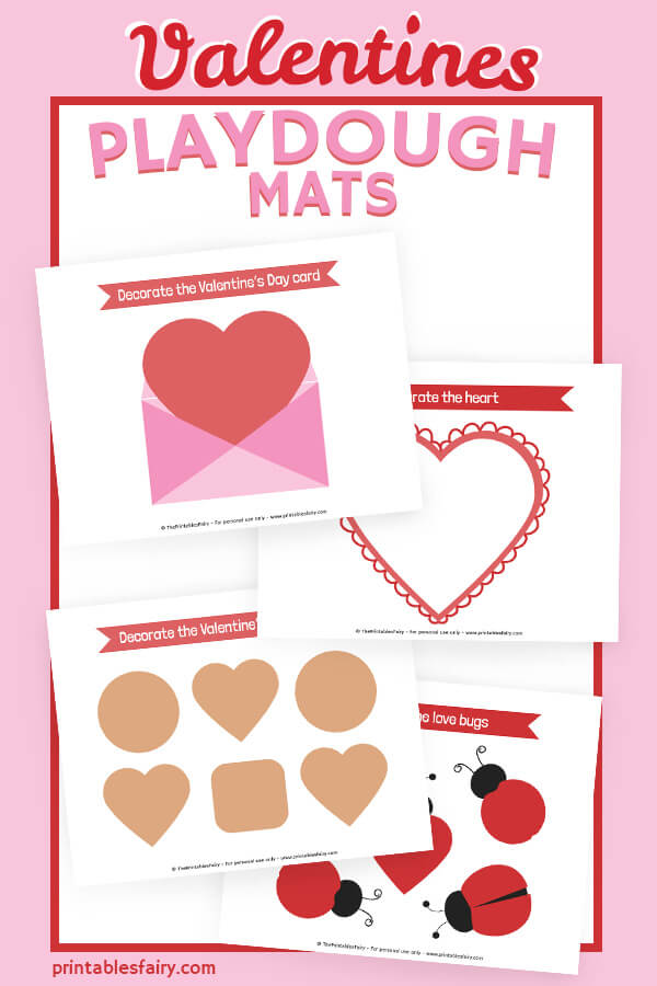 Valentine s Day Play Dough Mats Free Printables The Printables Fairy