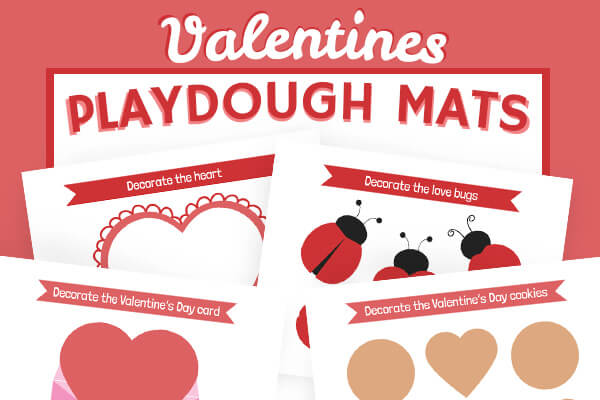 Valentine Playdough Mats