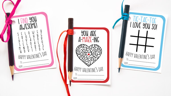 Printable Valentines Activity Cards