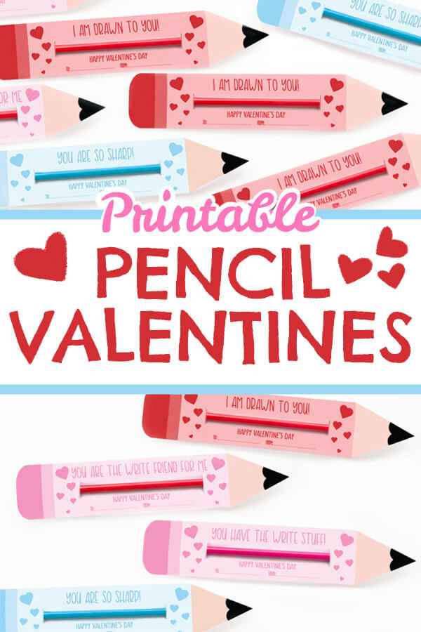 Printable Valentines Pencil Cards