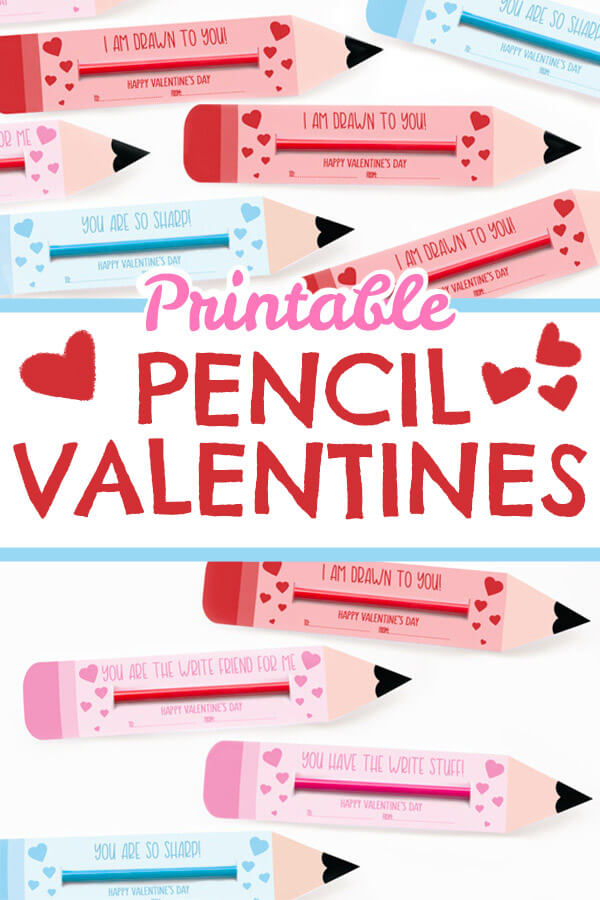 Printable Pencil Valentine Cards The Printables Fairy