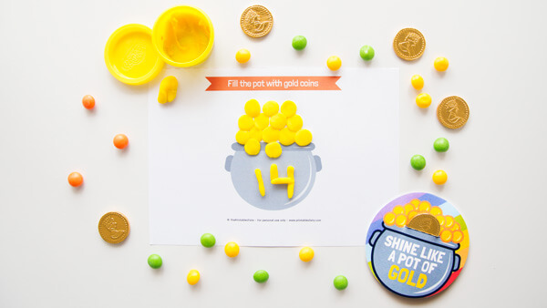 Pot of Gold Playdough Mat