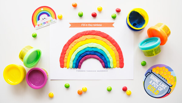 Rainbow Playdough Mat