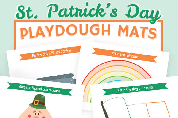St. Patrick's Day Playdough Mats