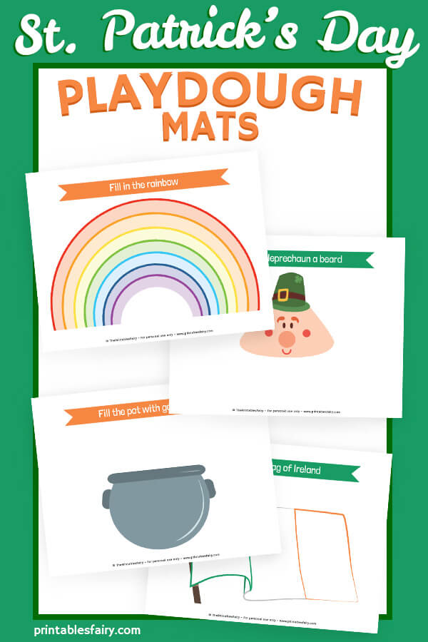 St. Patrick's Day Play Dough Mats (Free Printables) - The