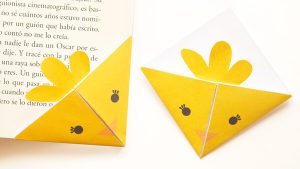 Chick Corner Bookmarks (Easter Origami for Kids) - The Printables Fairy